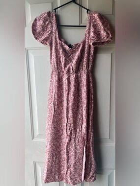 streetwear society floral dress Size M(8-10) Knit Casual V-neck Tiered Streetwear Society Women's M Navy